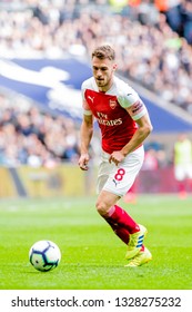 London, England - March 02 2019: Aaron Ramsey Of Arsenal During The Premier League Match Between Tottenham Hotspur And Arsenal At Wembley Stadium