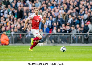 London, England - March 02 2019: Aaron Ramsey Of Arsenal During The Premier League Match Between Tottenham Hotspur And Arsenal At Wembley Stadium