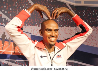 London, England - March 17, 2017:
Mo Farah Wax Figure At Madame Tussaud`s London