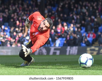 LONDON, ENGLAND - MARCH 9, 2019: Julian Speroni Of Palace Pictured Ahead Of The 2018/19 Premier League Game Between Crystal Palace FC And Brighton & Hove Albin FC At Selhurst Park.