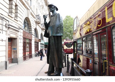 London, England, May 10th 2019: Statue Of Sherlock Holmes By John Doubleday In London