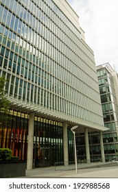 LONDON, ENGLAND - MAY 15, 2014:  Headquarters Of The Pharmaceutical Company AstraZeneca In London, Currently Subject Of A Takeover Battle By Pfizer.