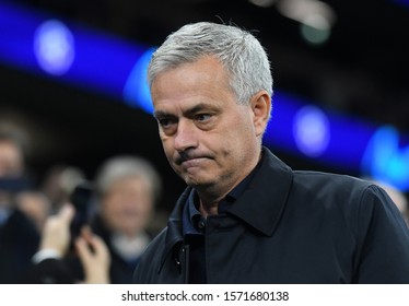 LONDON, ENGLAND - NOVEMBER 26, 2019: Tottenham Manager Jose Mourinho Pictured During The 2019/20 UEFA Champions League Group B Game Between Tottenham Hotspur FC And Olympiacos FC.