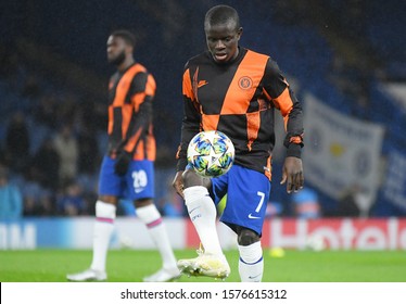 LONDON, ENGLAND - NOVEMBER 5, 2019: N'Golo Kante of Chelsea pictured prior to the 2019/20 UEFA Champions League Group H game between Chelsea FC (England) and AFC Ajax (Netherlands) at Stamford Bridge.