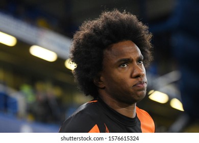 LONDON, ENGLAND - NOVEMBER 5, 2019: Willian Borges da Silva pictured prior to the 2019/20 UEFA Champions League Group H game between Chelsea FC (England) and AFC Ajax (Netherlands) at Stamford Bridge.