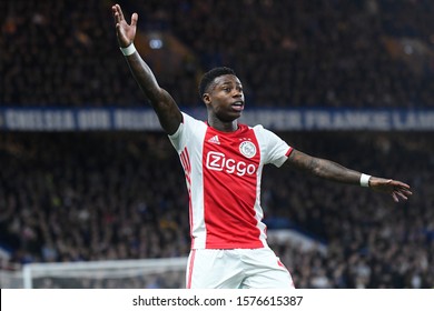 LONDON, ENGLAND - NOVEMBER 5, 2019: Quincy Promes of Ajax pictured during the 2019/20 UEFA Champions League Group H game between Chelsea FC (England) and AFC Ajax (Netherlands) at Stamford Bridge.