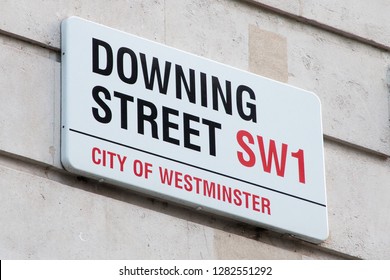 London, England - October 14, 2018: The address, a few minutes from the Houses of Parliament, is the official residence of the Prime Minister and Chancellor of the Exchequer of the United Kingdom.
