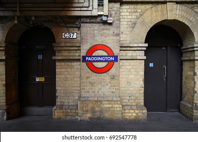 LONDON, ENGLAND - OCTOBER 15 2013: Paddington underground station
