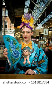 LONDON, ENGLAND - September 15, 2019, Old Spitalfields Market Colour Walk Is An Informal Gathering Of Creative People Getting Dressed Or Dressing Up To Inspire