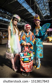 LONDON, ENGLAND - September 15, 2019, Old Spitalfields Market Colour Walk Is An Informal Gathering Of Creative People Getting Dressed Or Dressing Up To Inspire