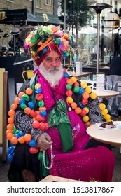 LONDON, ENGLAND - September 15, 2019, Old Spitalfields Market Colour Walk Is An Informal Gathering Of Creative People Getting Dressed Or Dressing Up To Inspire