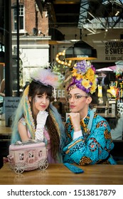 LONDON, ENGLAND - September 15, 2019, Old Spitalfields Market Colour Walk Is An Informal Gathering Of Creative People Getting Dressed Or Dressing Up To Inspire