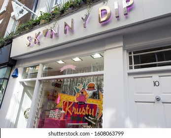 London, England - September 28 2015 : Skinnydip Flagship Front Store - Soho, Westminster