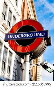 London England UK, 29 January 2022, Transport For London Underground Station Location Sign With No People