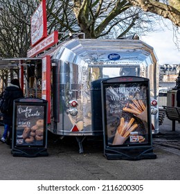 London England UK, 29 January 2022, Mobile Takeaway Food Truck Bankside Southwark With A Customer