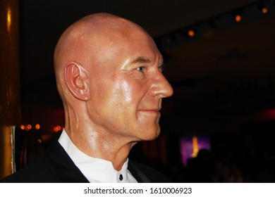 London / England, UK - August 8, 2008: Madame Tussauds Wax Museum: Patrick Stewart