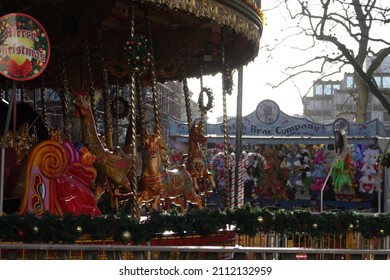 London, England, UK - December 2015: Winter Park At City Centre