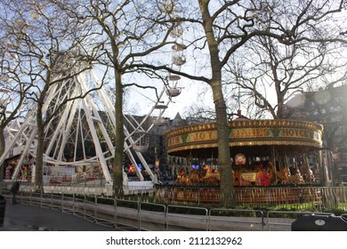 London, England, UK - December 2015: Winter Park At City Centre