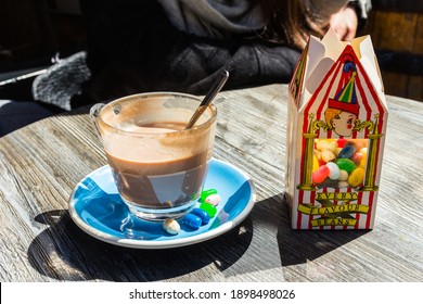 London, England, UK - January 2021.
Bertie Bott's Every Flavour Beans In A Beautiful Package. Special Harry Potter Themed Candy Famous For Its Weird Selection Of Flavours (vomit, Grass, Ear Wax...).