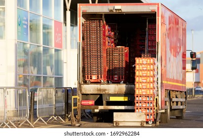 London, England  UK - March 28th 2020: Supermarket Delivery Due To Food Shortage Due To Coronavirus Panic Buying