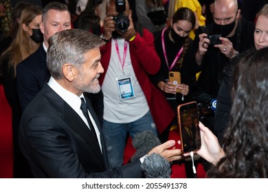 London, England, UK - October 10, 2021: George Clooney attends “The Tender Bar” UK Premiere, 65th BFI London Film Festival at The Royal Festival Hall. Credit: Loredana Sangiuliano