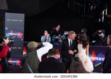 London, England, UK - October 10, 2021: George Clooney and Amal Clooney attend “The Tender Bar” UK Premiere, 65th BFI London Film Festival at The Royal Festival Hall. Credit: Loredana Sangiuliano
