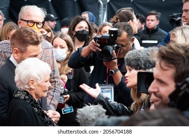 London, England, UK - October 12, 2021: Judi Dench attends the “Belfast” European Premiere, 65th BFI London Film Festival at The Royal Festival Hall