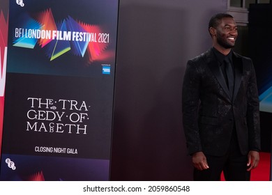 London, England, UK - October 17, 2021: Malachi Kirby attends “The Tragedy of Macbeth” European Premiere, 65th BFI London Film Festival at The Royal Festival Hall.