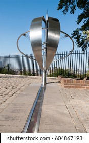 LONDON, ENGLAND, UK - SEPTEMBER 11, 2007: The Prime Meridian at the Royal Observatory in Greenwich, London, England, UK