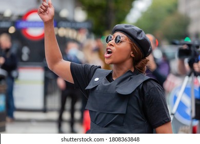 London, England/uk - August 30th 2020: Sasha Johnson Black Live Matter Activist And Organiser Of Million People March In London