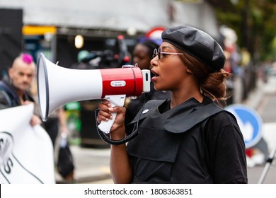 London, England/uk - August 30th 2020: Sasha Johnson Black Live Matter Activist And Organiser Of Million People March In London