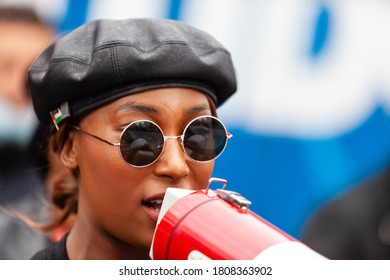 London, England/uk - August 30th 2020: Sasha Johnson Black Live Matter Activist And Organiser Of Million People March In London