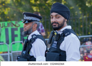 London, England/United Kingdom - August 26th 2019: Notting hill Carnival police officers