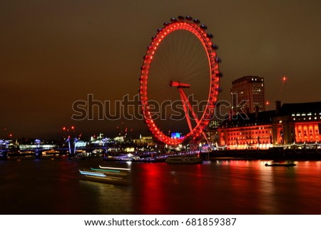 London Eye in night lights | long exposure photo no.2