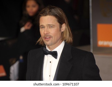LONDON - FEBRUARY 12: Brad Pitt attends the Orange British Academy Film Awards at the Royal opera house on February 12, 2012 in London