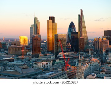 London Financial District City Skyline