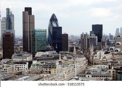 London Financial District On A Cloudy Day