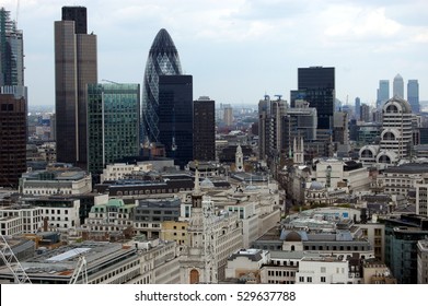 London Financial District On An Overcast Day