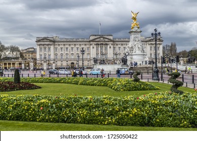 London, Great Britain - 04/04/2016: Buckingham Palace and the park in front