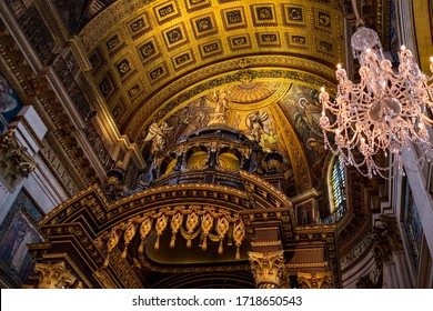 London, Great Britain - 06/04/2019: St. Pauls Cathedral, Interior