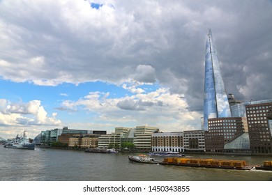 London, Great Britain -May 23, 2016: The Shard London Bridge, designed by the Italian architect Renzo Piano, the tallest building in the European Union