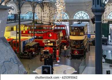 LONDON, GREAT BRITAIN - MAY 23, 2014: This Is An Exhibition Of The London Transport Museum.