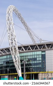 London, Great Britain-May 2, 2022: wembley stadium, architecture, close up