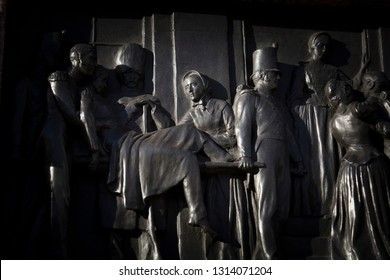 London, Greater London, UK, February 7th 2019, Statue To Florence Nightingale