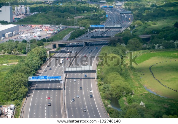 London Interstate Seen Plane Stock Photo (Edit Now) 192948140