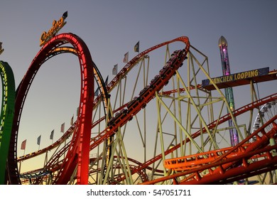 London - January 02, 2017: Winter Wonderland is an amusement park in Hyde Park which is held every Christmas. 