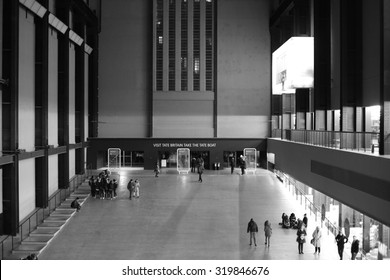 London, January 1 2015: The Tate Modern Turbine Hall