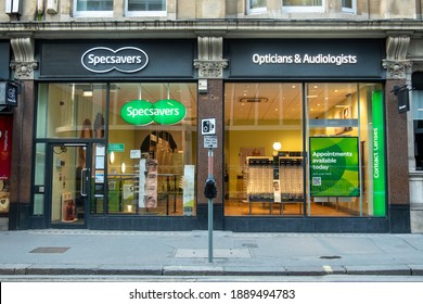 London- January, 2021: Specsavers opticians and audiologists, British optical retail chain 
