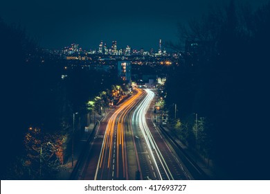 London - Long Exposure - City - Trails - Light Painting - Night - Summer - Lights - Shutterstock ID 417693727