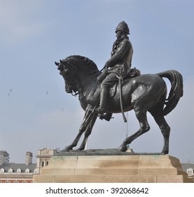 LONDON - MARCH 12, 2016. The Equestrian Statue Is A Sculpture Of Frederick Roberts, 1st Earl Roberts By Harry Bates Installed At Horse Guards Parade In Central London, UK.